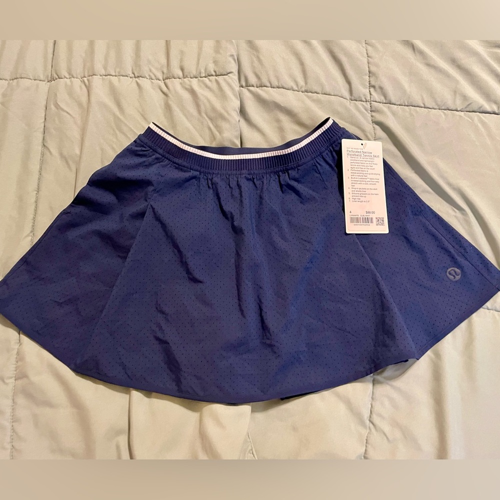 Perforated Narrow Waistband Tennis Skirt Lululemon Navy
